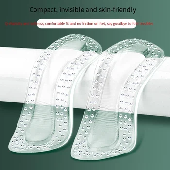1Pair GEL Heel Protectors Women Silicone Cushion Foot Care Products Non Slip Shoe Pads for High Heels Adjustable Size Insoles 2