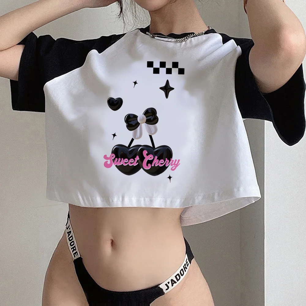 

Y2k детская футболка корейская мода хиппи кроп-топ для девочек kawai Kawaii yk2 Графический короткий топ футболка