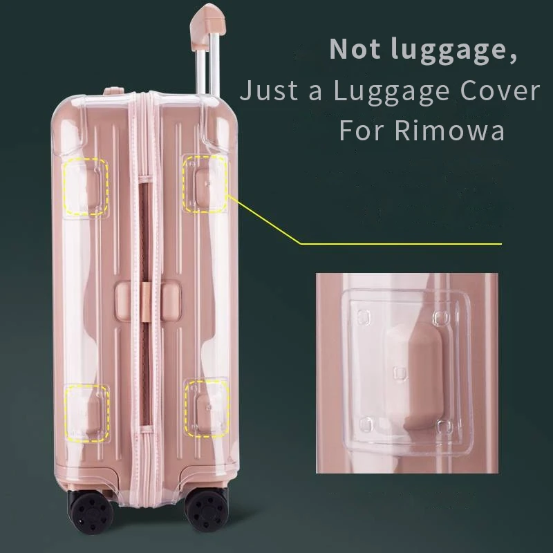 Transparent Cover Applicable for Rimowa Essential Clear Suitcase Cover 21/26/30 Inch Rimowa Salsa Luggage Protective cover