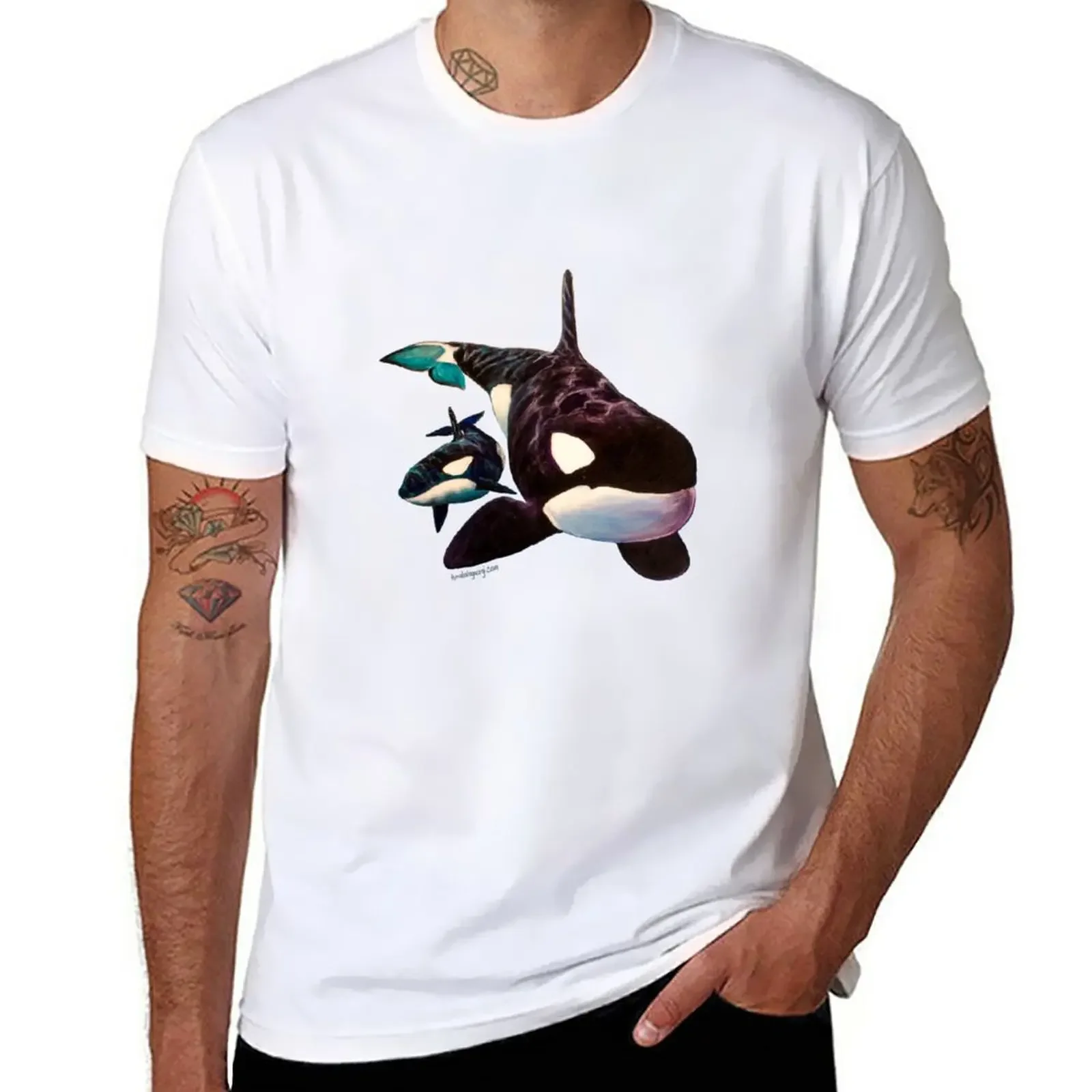 

Футболка Orcas Only, винтажная одежда, летний топ, мужские футболки