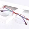 Myopia Glasses Women Blue Light Half Frame Computer Eyeglasses 2 PCS Female Ultralight Metal Square Nearsighted Eyewear 0 ~ -6.0 1