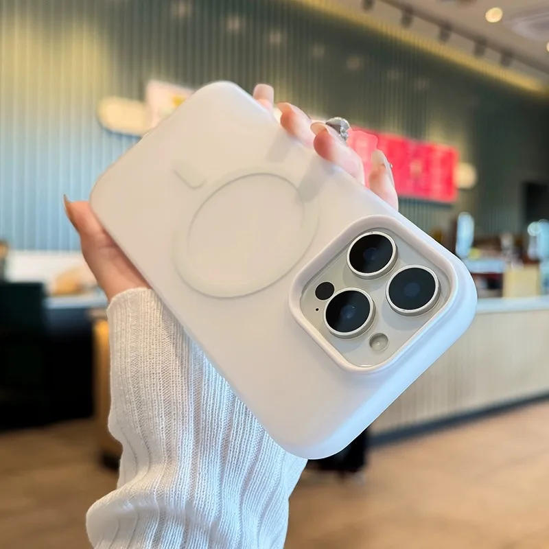 Dual-Color Jelly Magnetic Charging Phone Case with Shockproof Soft Cover