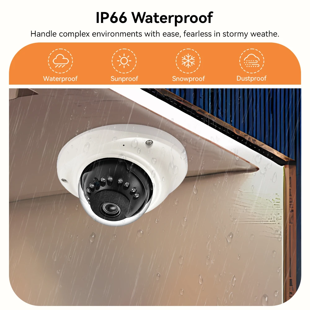 4K 8MP Fisheye Dome Camera IP ONVIF POE 1080P Full HD 5MP Waterproof Night Vision Audio Record Motion Detection Camera XMeye 4