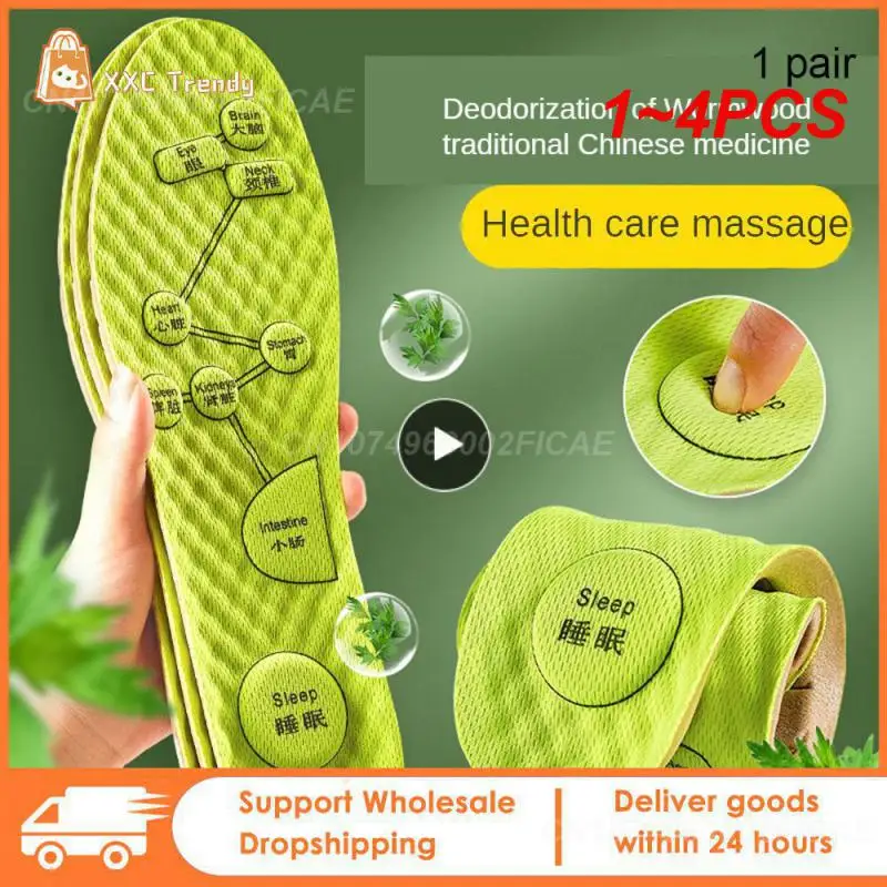 

1~4PCS Foot Acupressure Insole Men Women Soft Breathable Sports Cushion Inserts Sweat-absorbing Deodorant Orthopedic Shoe Sole