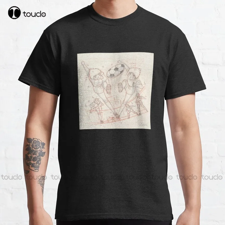 Captain Tsubasa Sketch Classic T-Shirt Golf Shirts Donna Custom Aldult Teen Unisex Digital Printing Xs-5Xl Tshirt Camicie Classiche