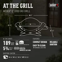 Q1000 Propane Grill, Titanium 2
