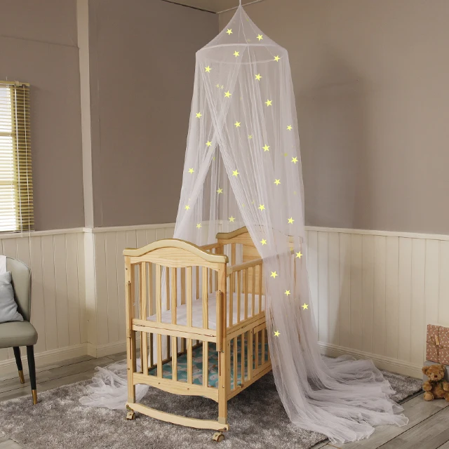 Fluorescent Stars Glow In Dark For Kids Baby Mosquito Net Crib Net