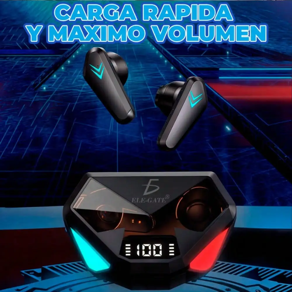 Auriculares Inalámbricos para Juegos X15S con Bluetooth 5.3 y LED RGB