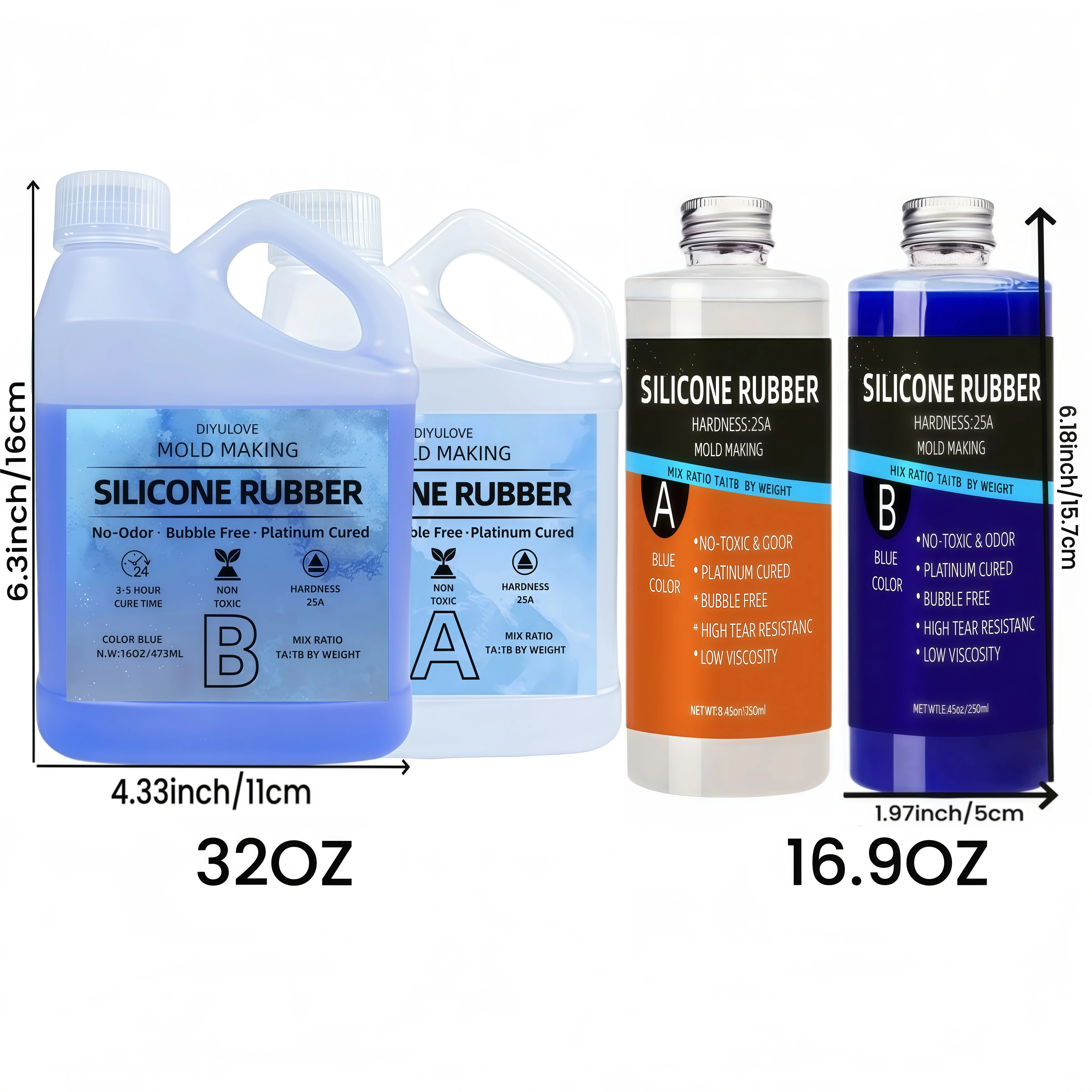 مجموعة قوالب سيليكون صب الراتنج