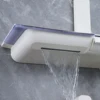 Back Spray Piano Digital Bathroom Shower System Faucet Rain Shower Head White Spa Waist Spray Piano Thermostatic Bath Shower Set 4