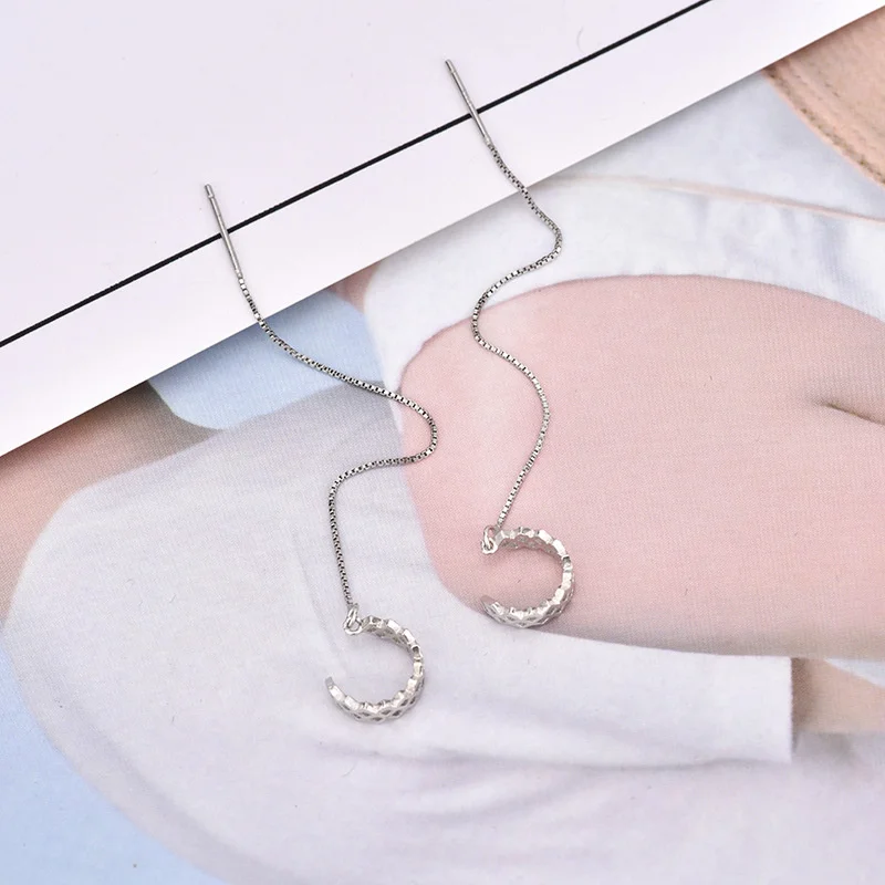 

Sterling Silver s925 Korean Elegant, Simple, and Atmospheric Style, Texture, Foreign style Earstuds, Hollow out Geometry,