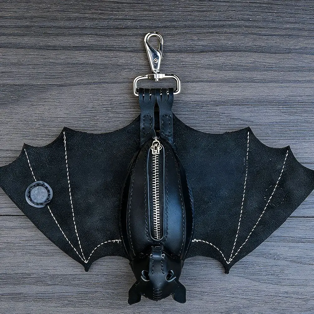Creative Halloween Bat Keychain with Coin Purse and Pendant Ornaments