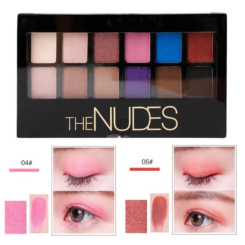 12 Colors Matte Eyeshadow Palette Professional Cosmetic Makeup Brighten Long Lasting Eye Shadow eye shadow,eye shadow plate