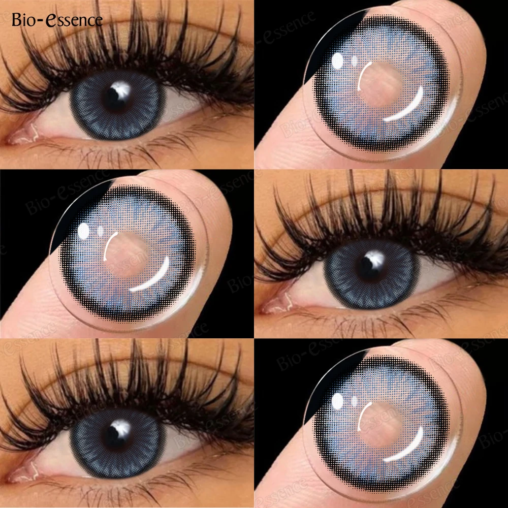 Bio-Essence Radiant Blue Contact Lenses - Enhance Your Natural Eye Color with Stunning Hues