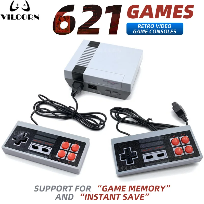 TV Video Game Console HDMI-Compatible Retro Portable Game Player 8-Bit Built-In 621 Games Classic Consoles For FC Nes