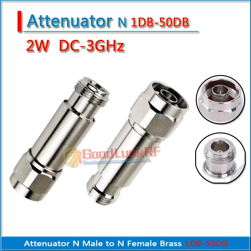fêmea de N 50 ohms, atenuador reto
