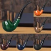 brair  wood tobacco pipe Classic curved handle pipe Hand-carved design Rainbow series pipe 9mm pipe channel Solid wood pipe gift 1