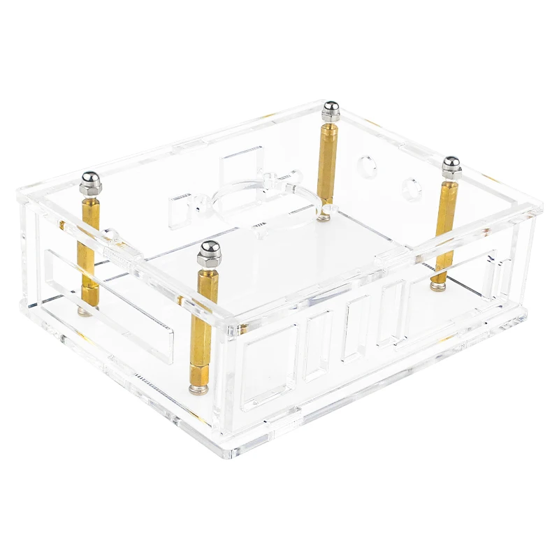 Orange Pi 5 Plus Acrylic Case Transparent Shell Enclosure for OPI 5 Plus Optional Cooling Fan Copper Heat Sink