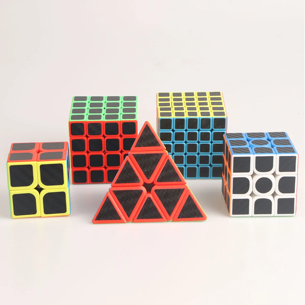 puzzle toys Carbon fiber stickers 2x2 3x3 4x4 5x5 Pyramid professional speed fun education fingertip pressure reducing
