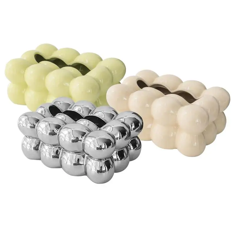 

Tissue Box Cover Decorative Storage Box Large Tissue Box Elegant Tissue Box Dispenser Unique Bubble Design For Home Decoration