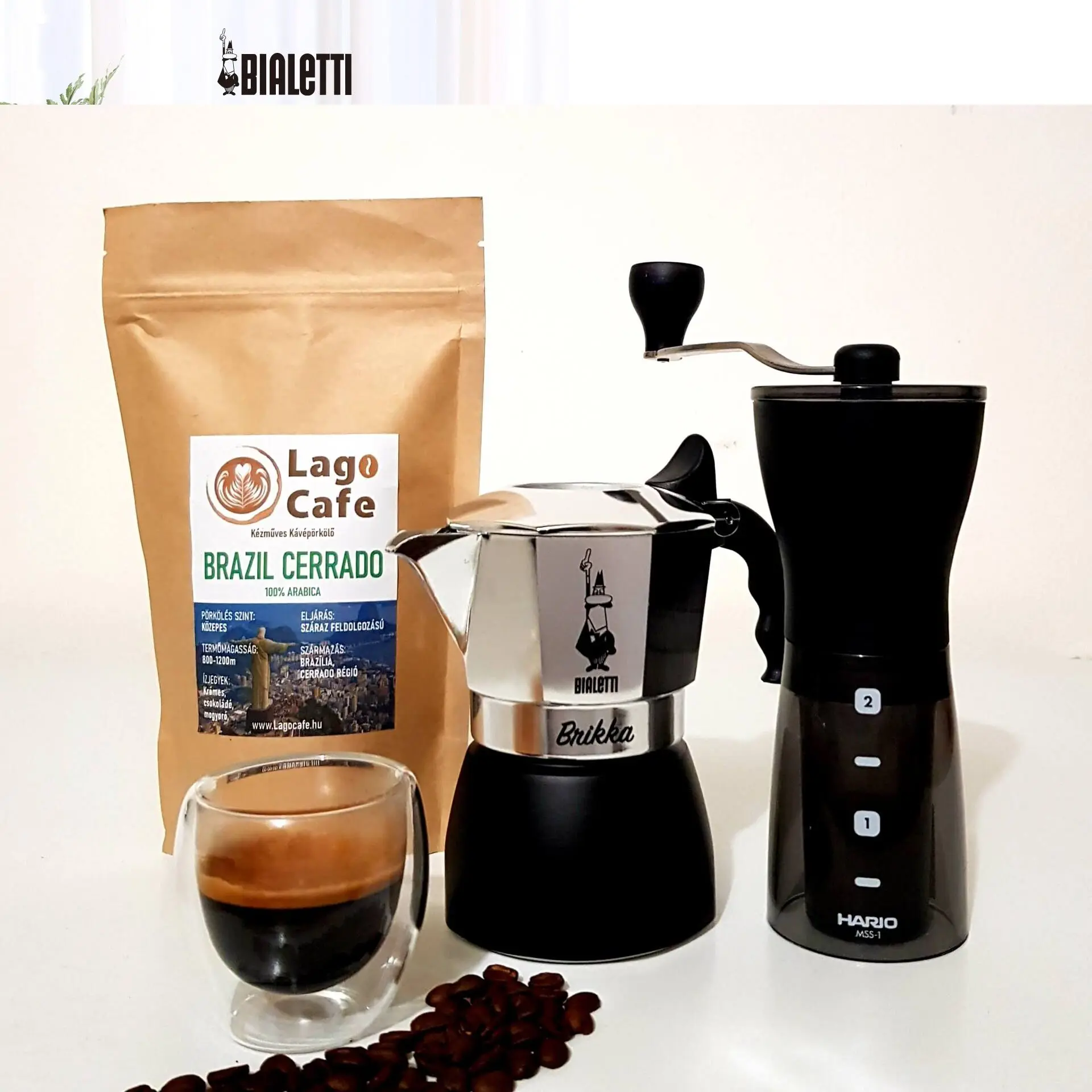 Bialetti Brikka Aluminium Stovetop Coffee Maker 4 Cup (180ml