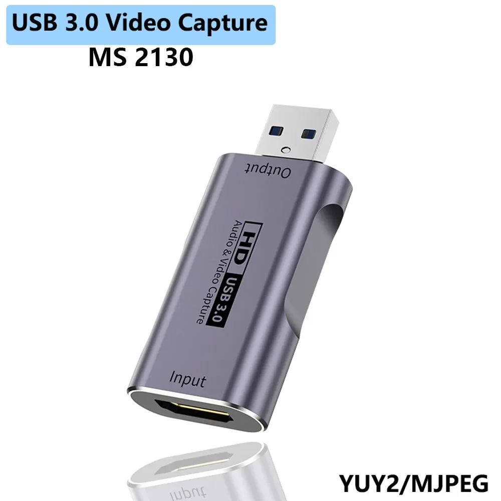 닌텐도 스위치 PS4/5 XBOX HDC카메라용 비디오 캡처 카드, 4K HDMI 호환 그래버 라이브 스트리밍 박스 녹화, USB3.0, MS2130