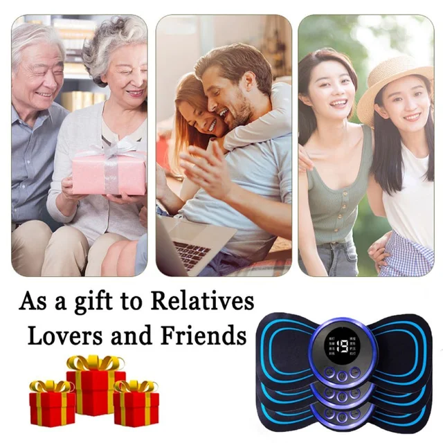 8 Modes 19 Gears Electric Pulse Neck Massager Cervical Back Muscle Pain Relief Tool Shoulder Leg Body Mini Massage Relax Cushion 6