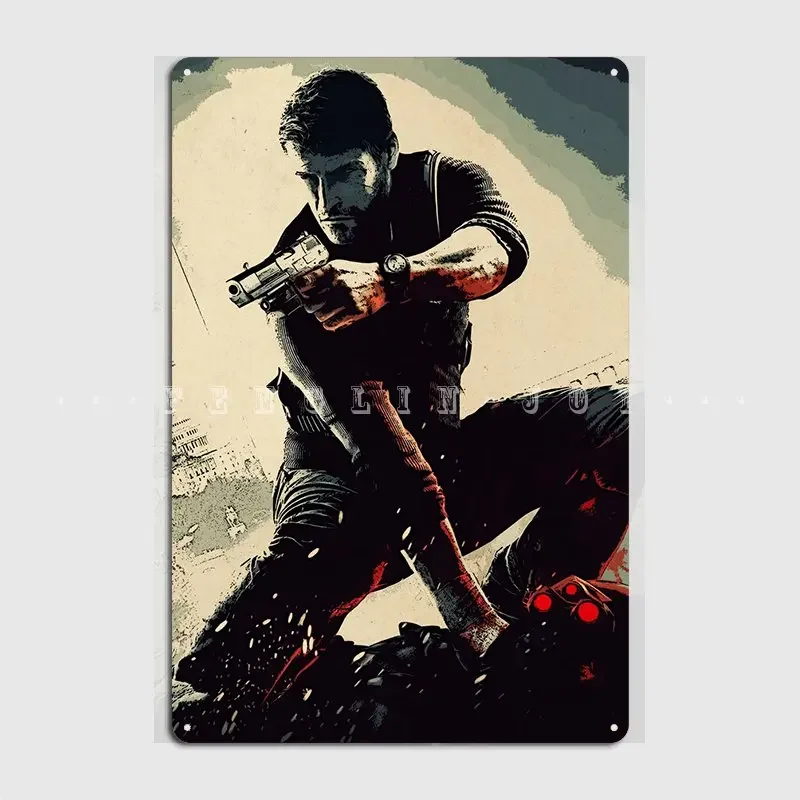 Splinter Cell Metal Sign Club Party Cinema Vintage Painting Decor Tin Sign Poster