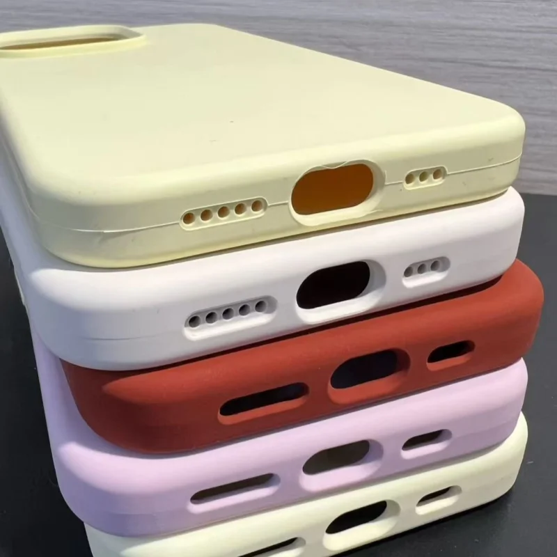 Premium Shockproof Liquid Silicone Phone Case with Protective Box Cover