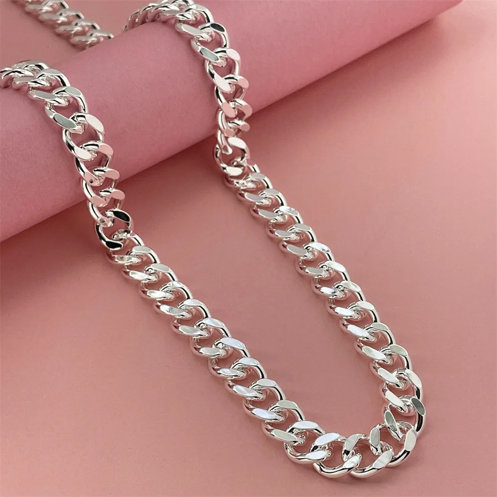 폭 10mm 쿠반 링크 체인 초커 목걸이 50-65CM 힙합 펑크 패션 주얼리 남녀공용