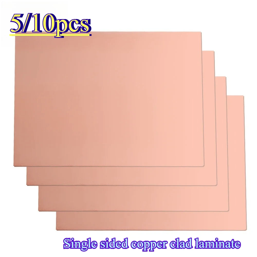 5/10PCS FR4 Single Sided PCB 5x7cm 10x15cm Copper Clad Plate Laminate Circuit Board 5*7cm 10*15cm Diy PCB Kit