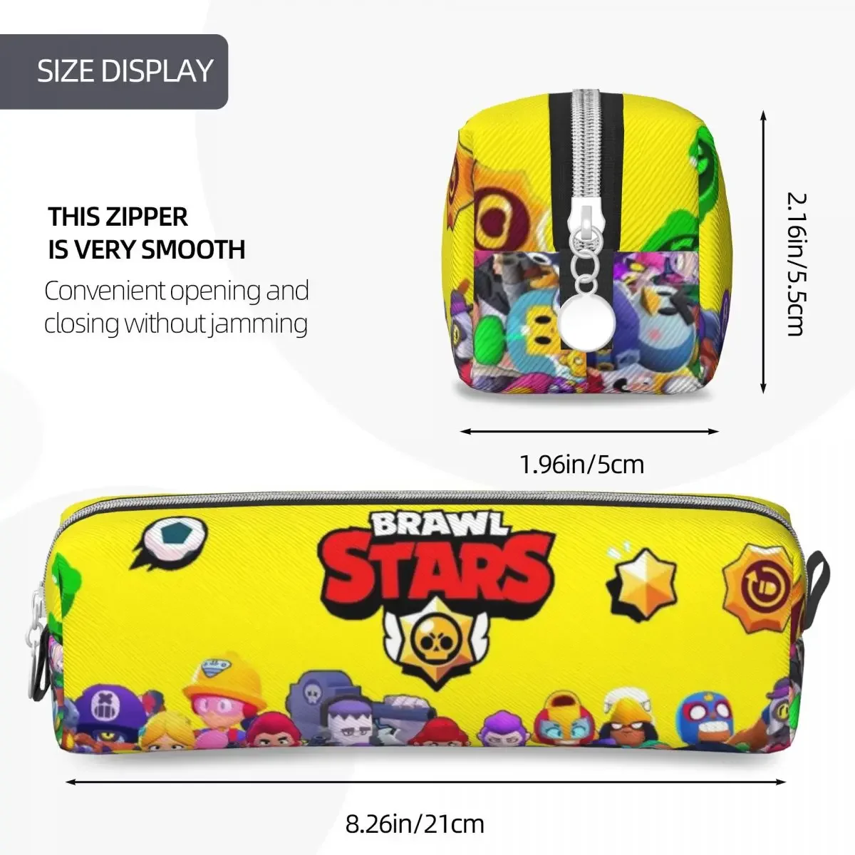 Brawled Game Pencil Case cases Pen Holder for Student Large Storage  Bags Office Zipper Stationery 4