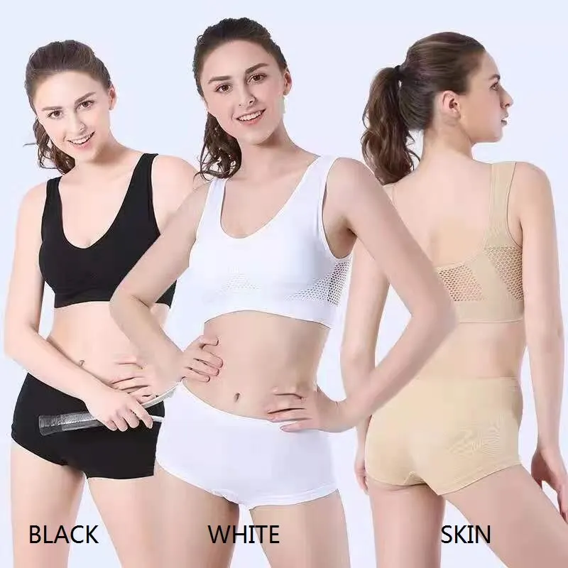 Seamless Mesh Women Bras Camisole Underwear Crop Top L XL XXL Black White  Skin Pure Color Sports Gym Running Fitness Yoga - AliExpress