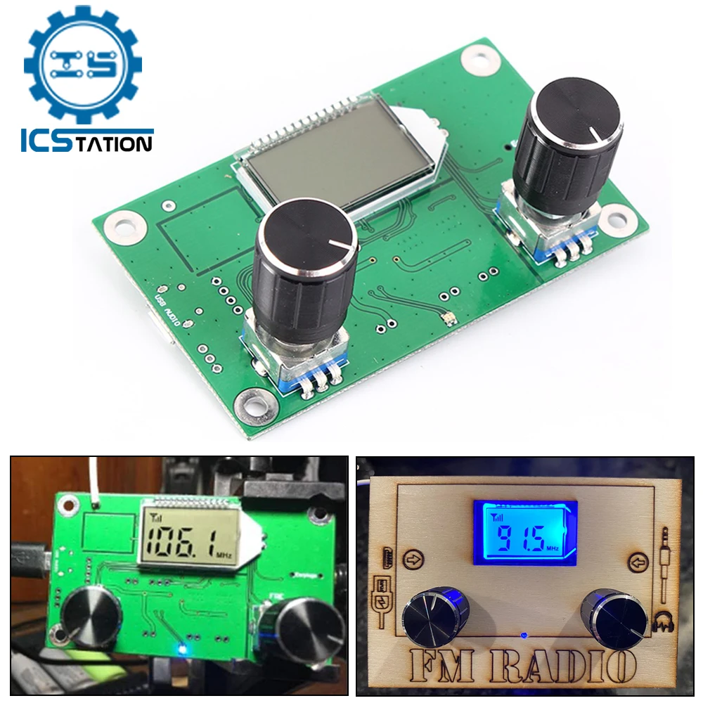 Wireless Digital Fm Radio Receiver Module 76.0108.0mhz Dsp Pll
