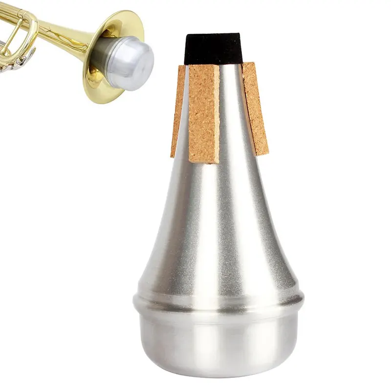 

Trumpet Silencer Durable HighQuality Silver Aluminum Alloy Trumpet Universal Mute Weaker Beginner Practice Portable Silent Muter