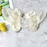 Korean Cute Baby Ruffle Socks Lace Princess Cotton Breathable Socks Newborn Infant Toddler Kids Girls Socks 0-8years Old 1