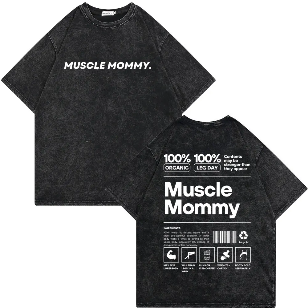 Vintage Washed Old Skeleton Gym Pump Cover T-shirts Male Oversized T Shirt Men Women Funny Fitness Workout Bodybuilding Tshirt 5