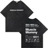 Vintage Washed Old Skeleton Gym Pump Cover T-shirts Male Oversized T Shirt Men Women Funny Fitness Workout Bodybuilding Tshirt 5