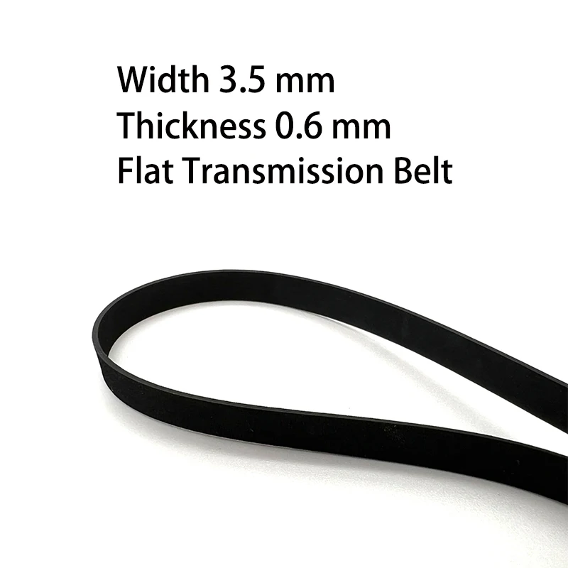 Flat Rubber Drive Belt Width 3.5mm Thickness 0.6mm For Tape Recorder Repeater VCR Player 1Pcs