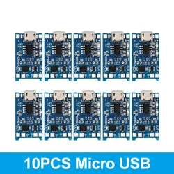 5-Pack Lithium Battery Charger Modules with Dual Protection Functions (10 Pcs Micro USB)