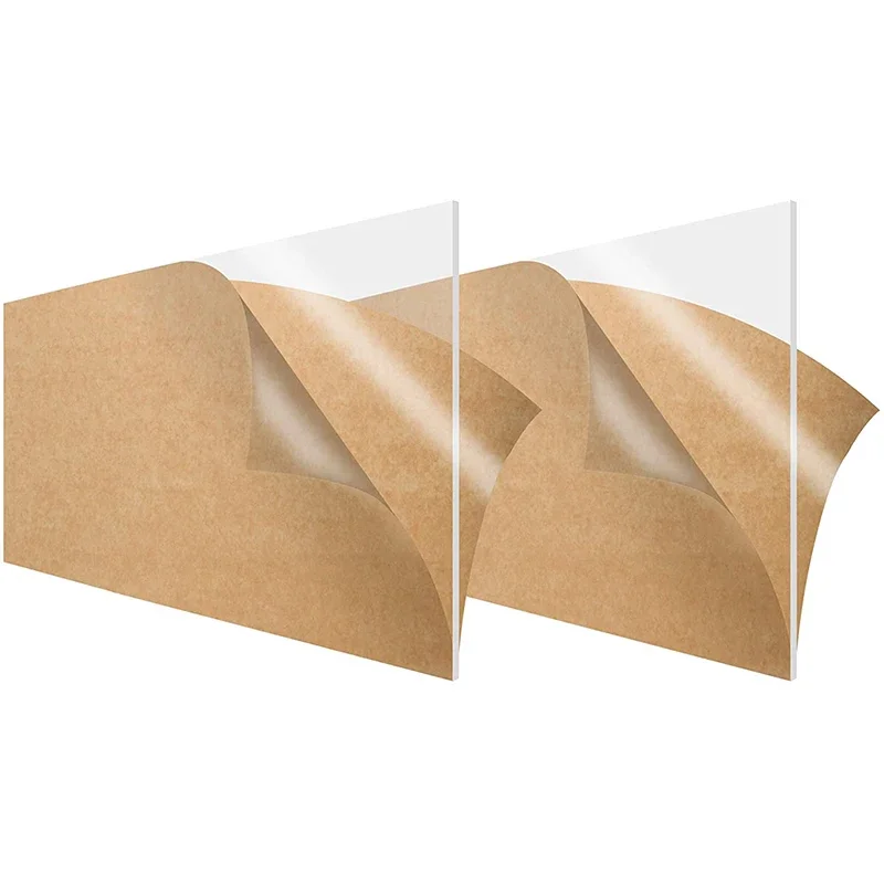 Acrylic Sheet Clear Cast Panel Transparent Plastic Plexi Glass Board for Signs DIY Display ProjectsCraft