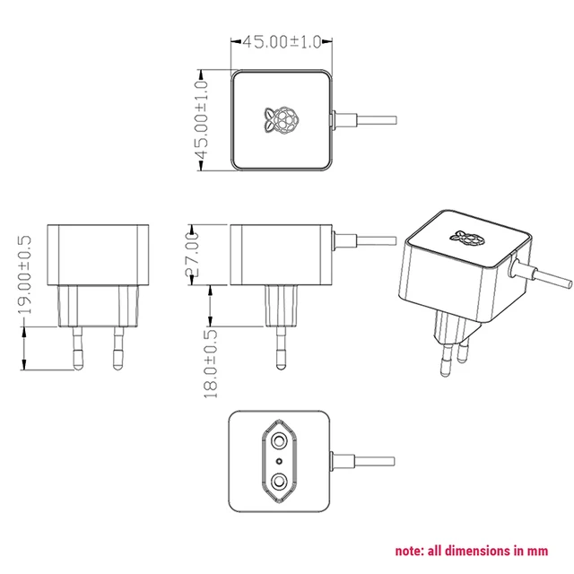 Convertisseur DC-DC 12V Vers 5V 3A - Port Micro USB Étanche - Pour Raspberry Pi, Téléphone, Voiture