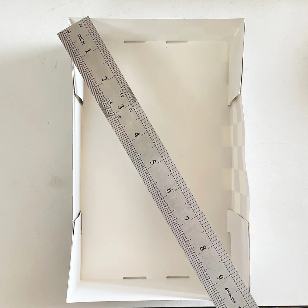 Checkered Paper Food Trays Black and White Disposable Popcorn Hot Dog French Fries Nach... - SKU PFT02117 - UGI Packaging