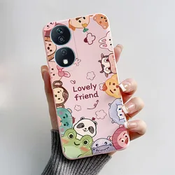 Cute Cat & Cartoon Puppy Dog TPU Silicone Protective Back Cover for Honor 90 Smart (FEN-TGFEN0101)
