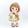 Ob11 Ins Dress Clothes Suit Lolita Dolls Dress With Floral Pattern Outfit Skirt Hat For 1/12 Bjd Obitsu 11 Gsc Ymy P9 Molly Doll 3