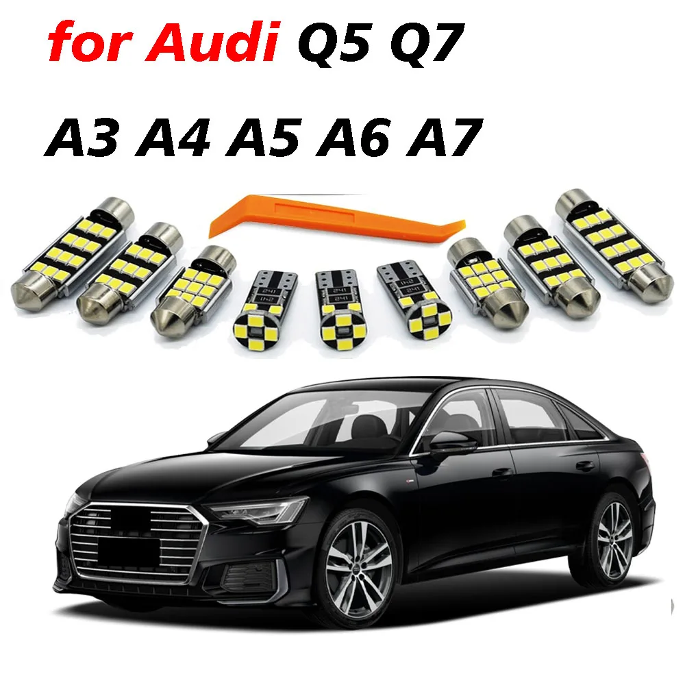 

Suitable for Audi interior LED lights A3 S3 8L 8P 8V A4 S4 B5 B6 B7 B8 A5 S5 8T A6 S6 C5 C6 C7 A7 S7 A8 S8 D3 Q5 SQ5 Q7 4L