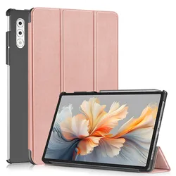 Ultra Slim Shockproof PU Leather Tablet Case - 12.7 Inch Protective Cover (Rose gold)