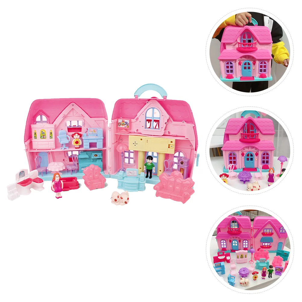 

Toyandona Mini Villa Birthday Gift Girl House Children Family Simulation Game Role Toy