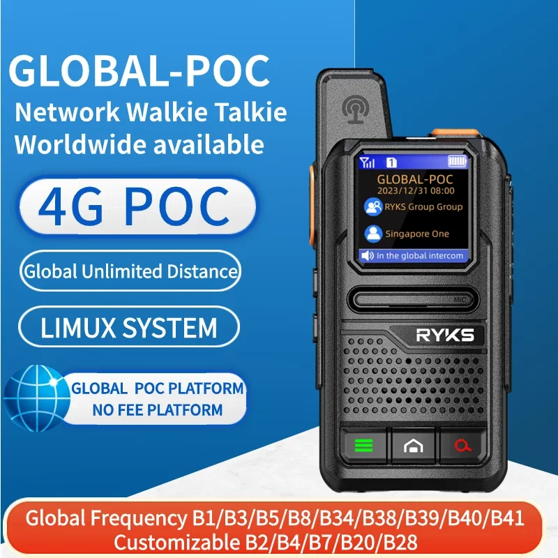 

4G PoC Internet Two-Way Radio MINI Sim Card Global-Intercom walkie talkie long range 5000km pair (no fee) Intercom platform