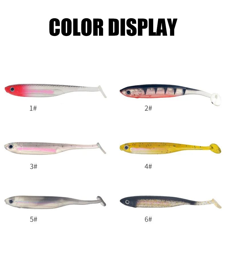 Weicher Köder 65mm 5,6g 125mm 10g t-Schwanz weicher Köder weicher Wurm Jigging Swimbait Hecht Bass Barsch – Detail 7